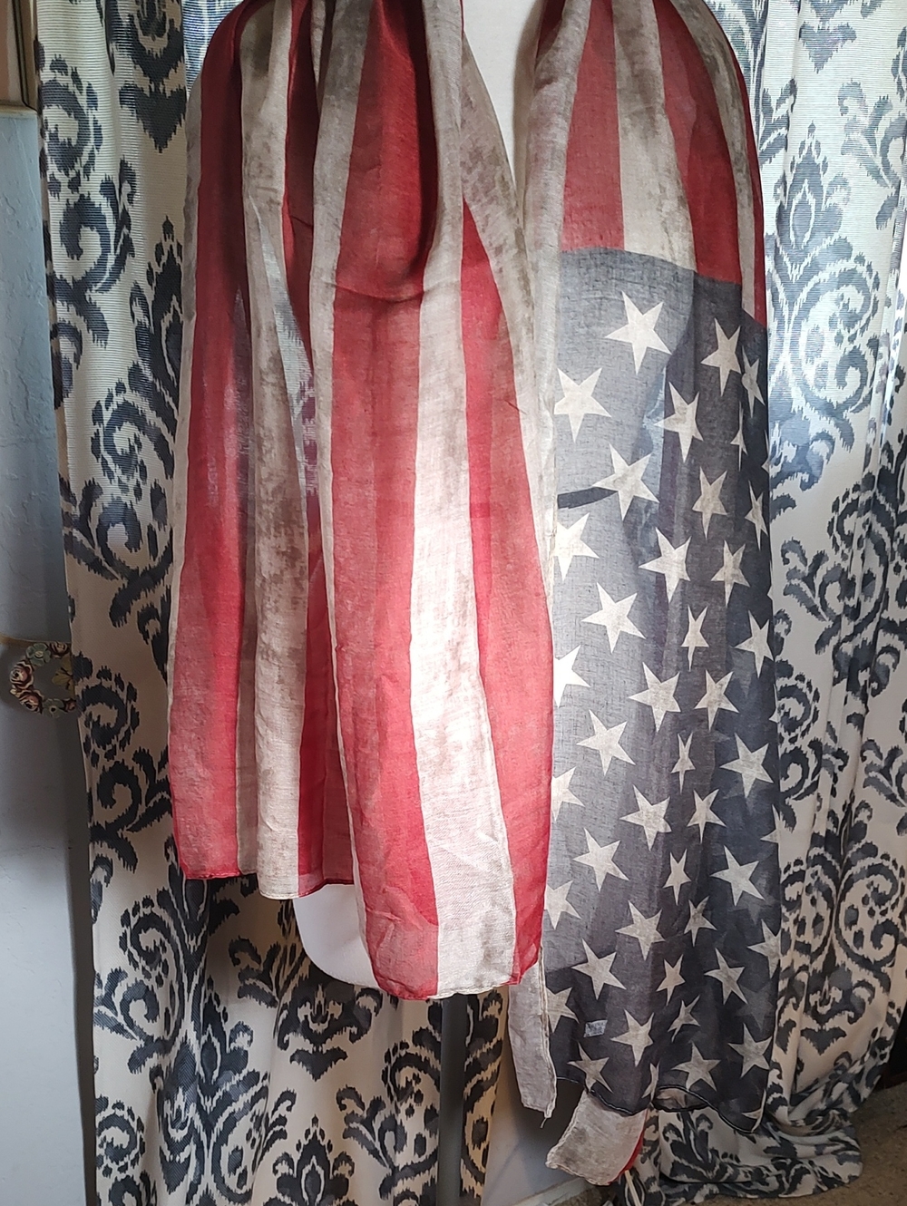 American Flag Lightweight Scarve/Shawl